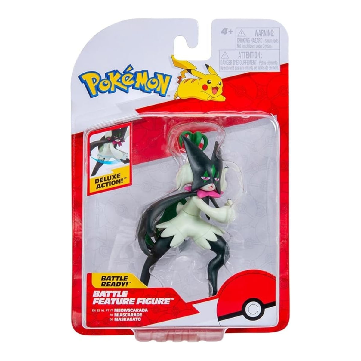 Boneco MEOWSCARADA - Pokémon Battle Feature Figure Jazwares