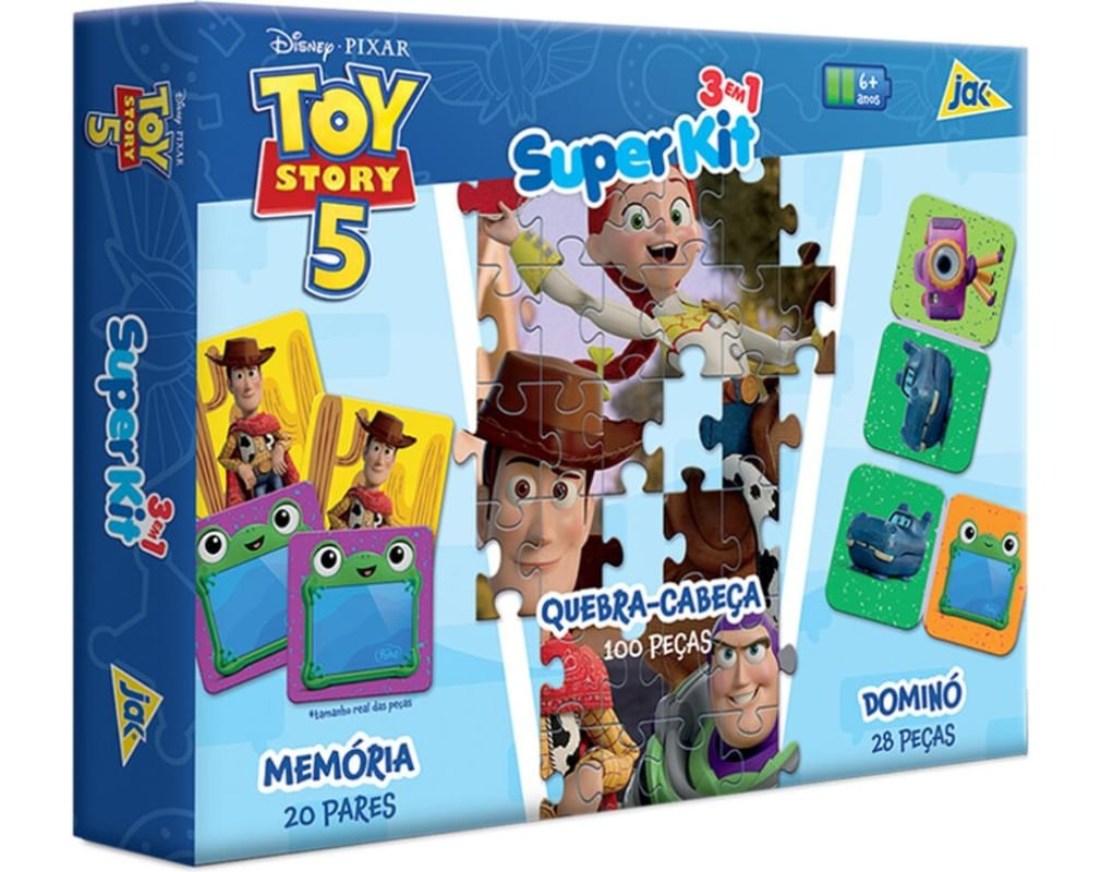 Jogo De Mesa Toy Story 5 Super Kit 3 Em 1 Toyster - 3430