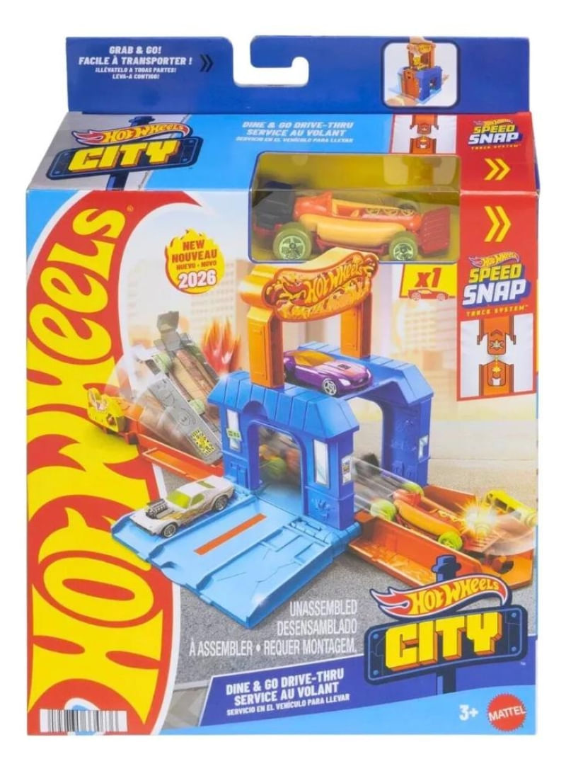 Hot Wheels Pista Conjunto Dine E Go Drive-Thru Mattel JHL43