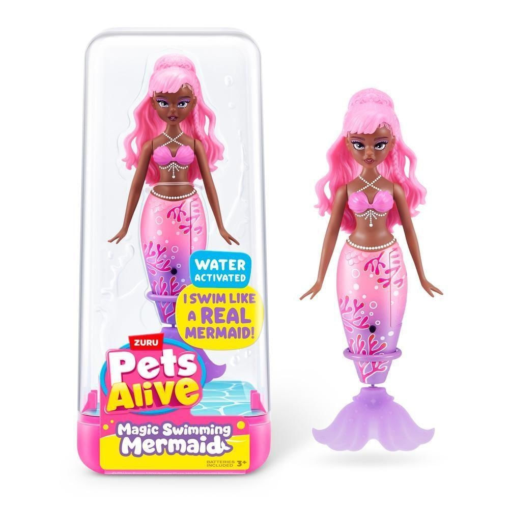 Brinquedo Boneca Nadadora Sereia Mágica com Movimentos Realistas Roxo Candide 10CM