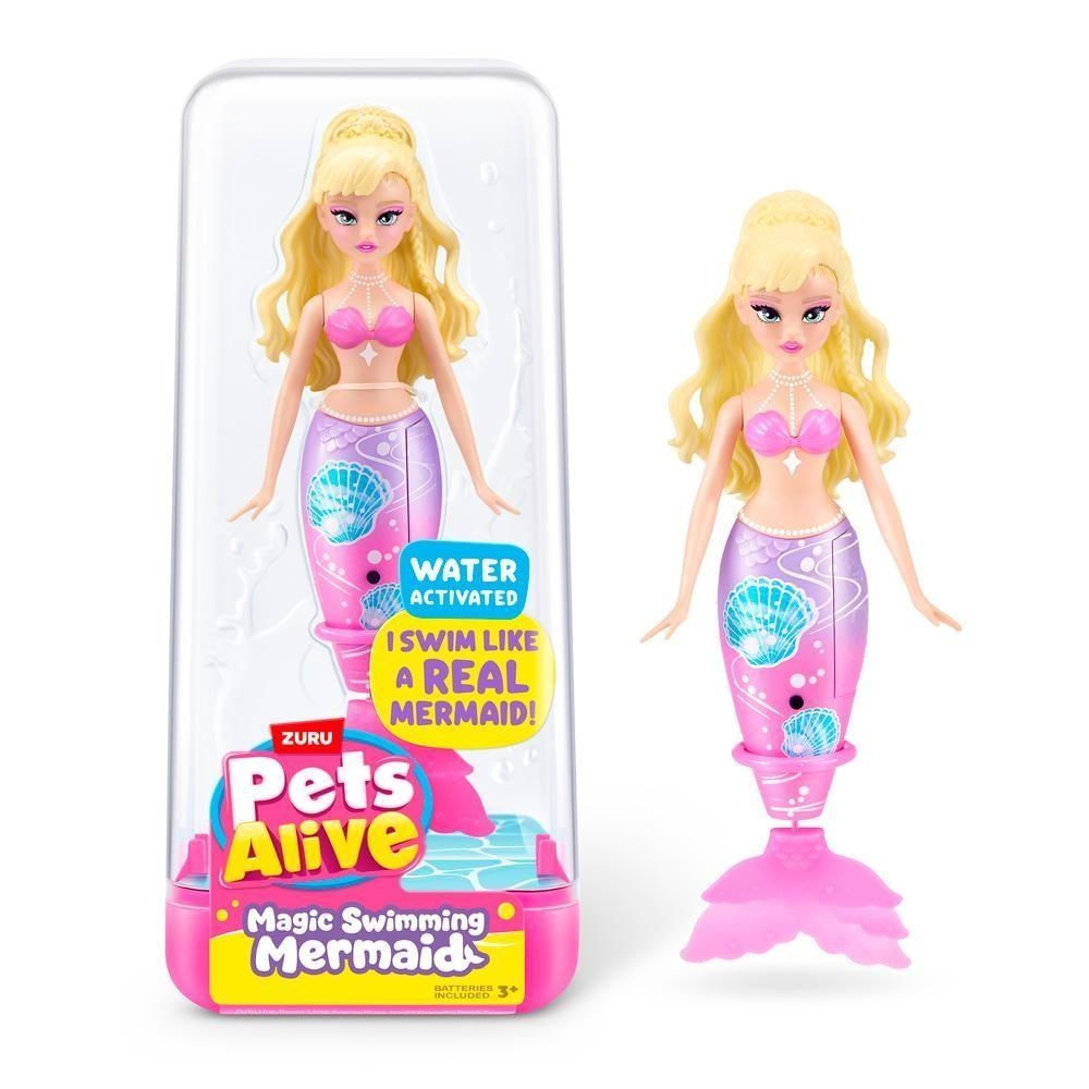 Brinquedo Pets Alive Boneca Nadadora Automática em Água Amarelo Candide 9CM 1 Unidade