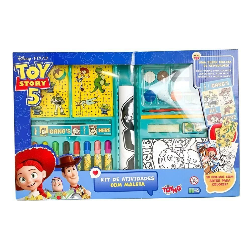 Conjunto de Pintura Toy Story 5 com Maleta Portátil para Habilidades Motoras e Criativas Toyng 29