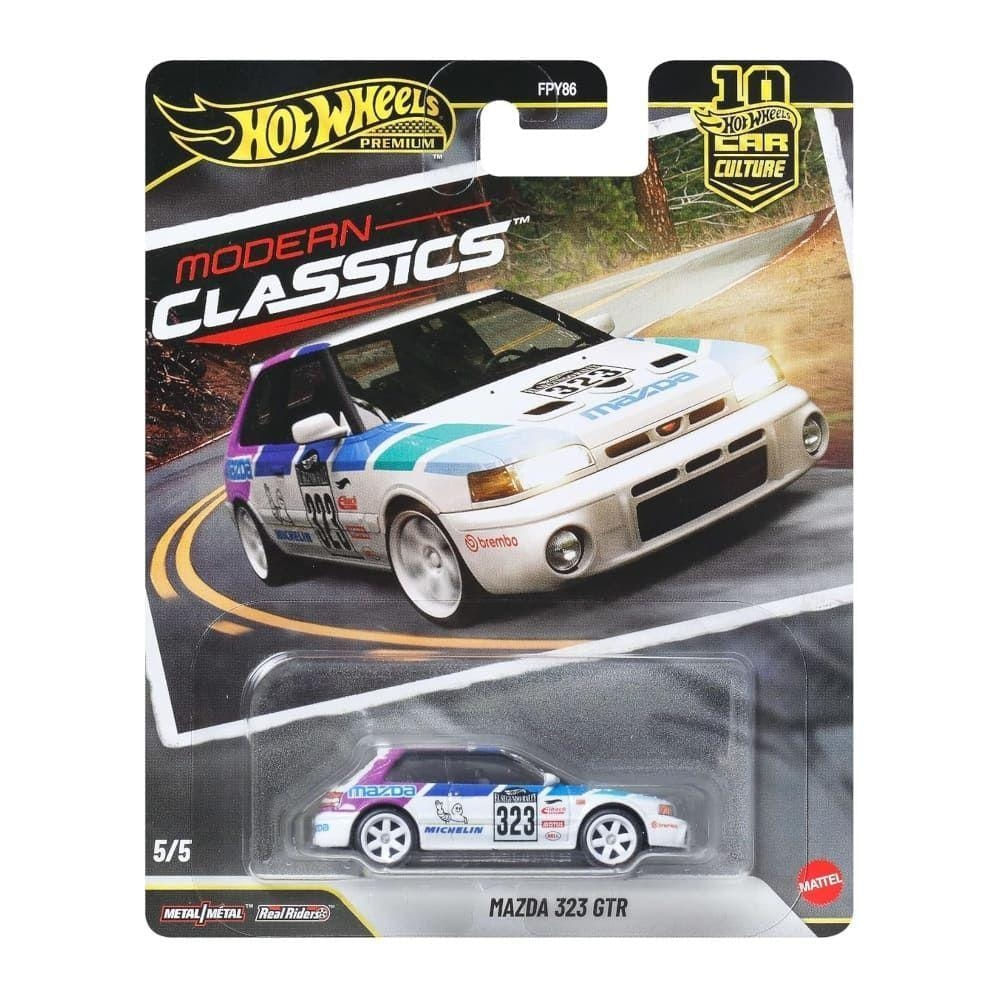 Carrinho Colecionável Mazda 323 Gtr Car Culture 1:64 Metal-Metal Prata Mattel 4CM