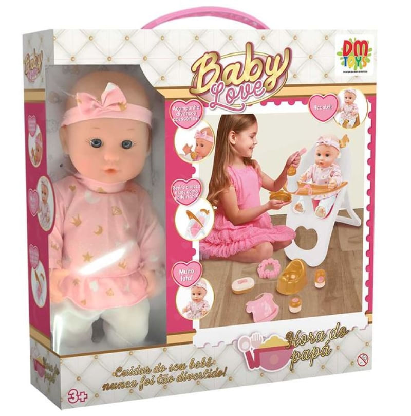 BONECA BABY LOVE HORA DO PAPA - DM BRASIL