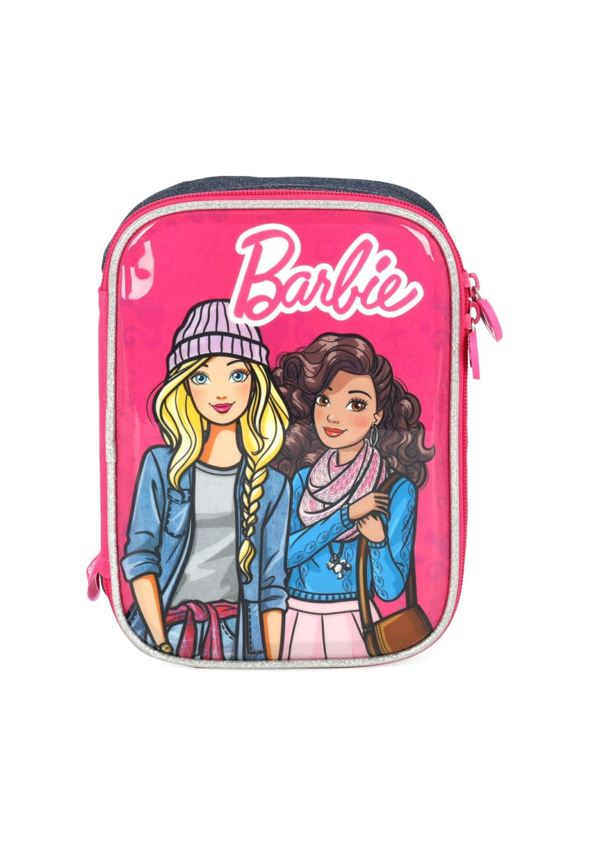 Estojo Escolar Box Barbie Best Friend Azul - Luxcel
