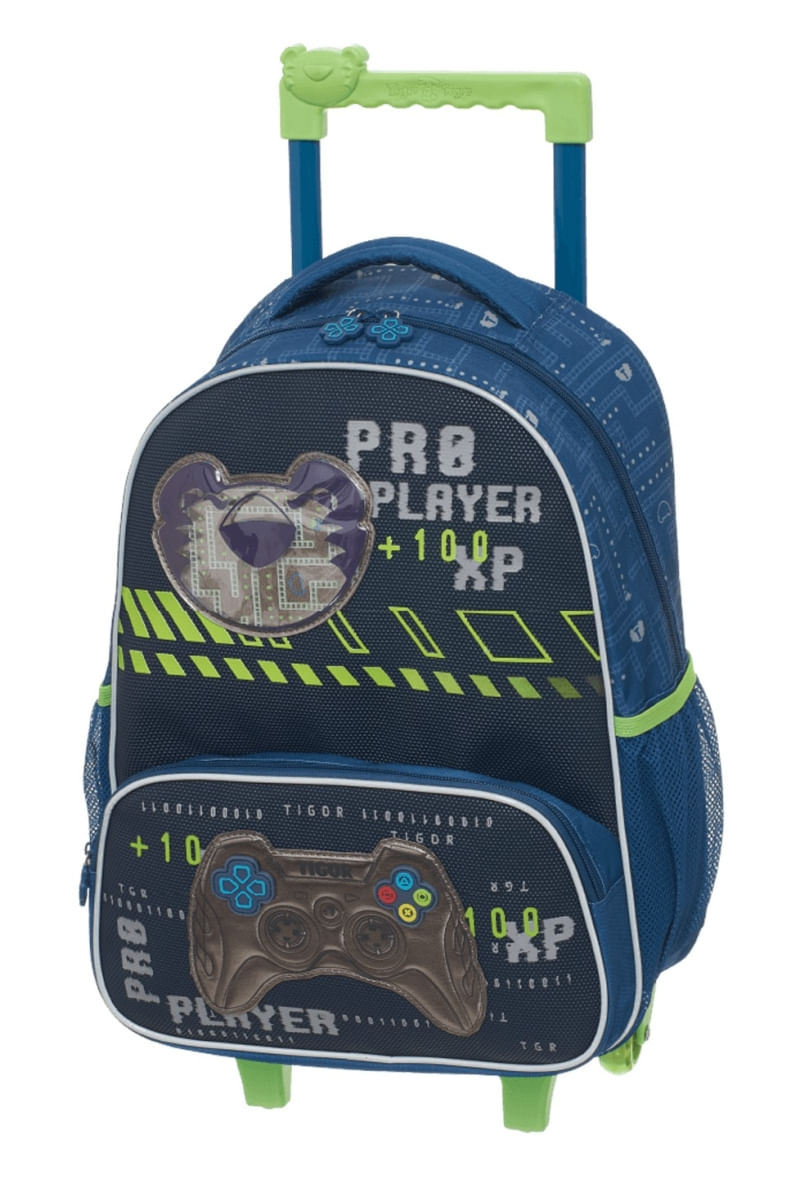 Mochila Escolar com Rodinha Tigor Tigre Gamer - Pacific