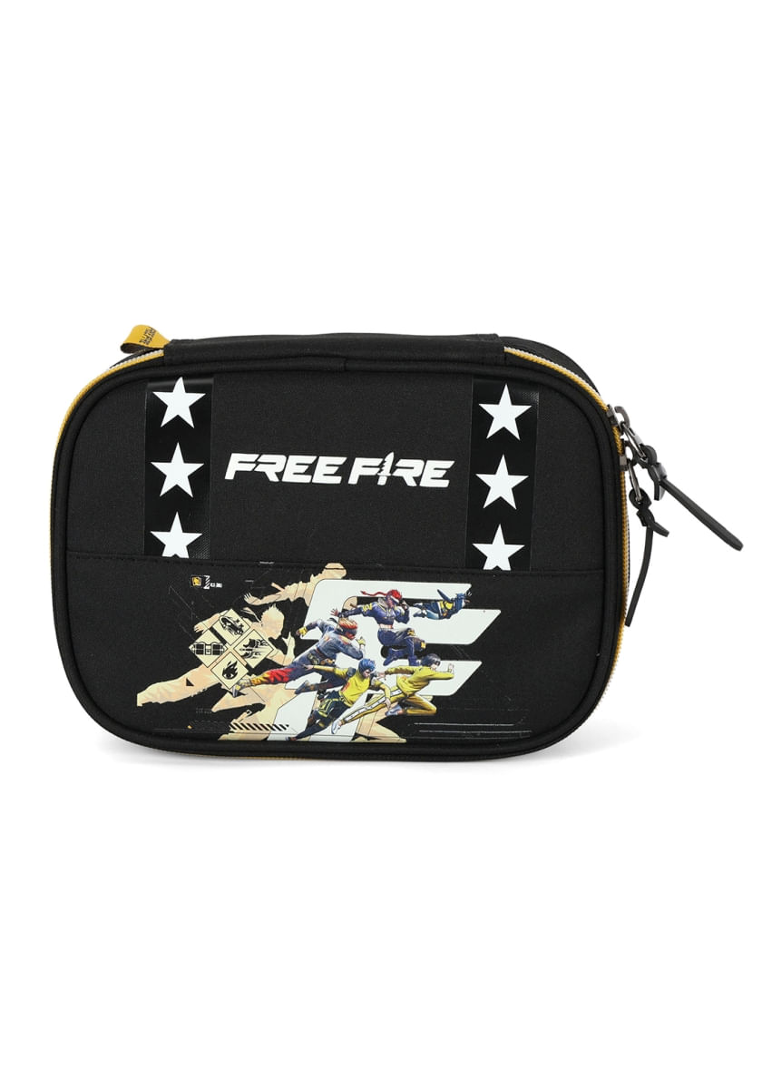 Estojo Escolar Box Free Fire Preto - Luxcel