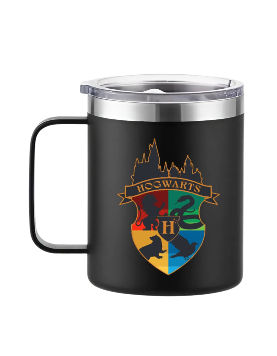 Caneca térmica Preta Harry Potter - Hogwarts