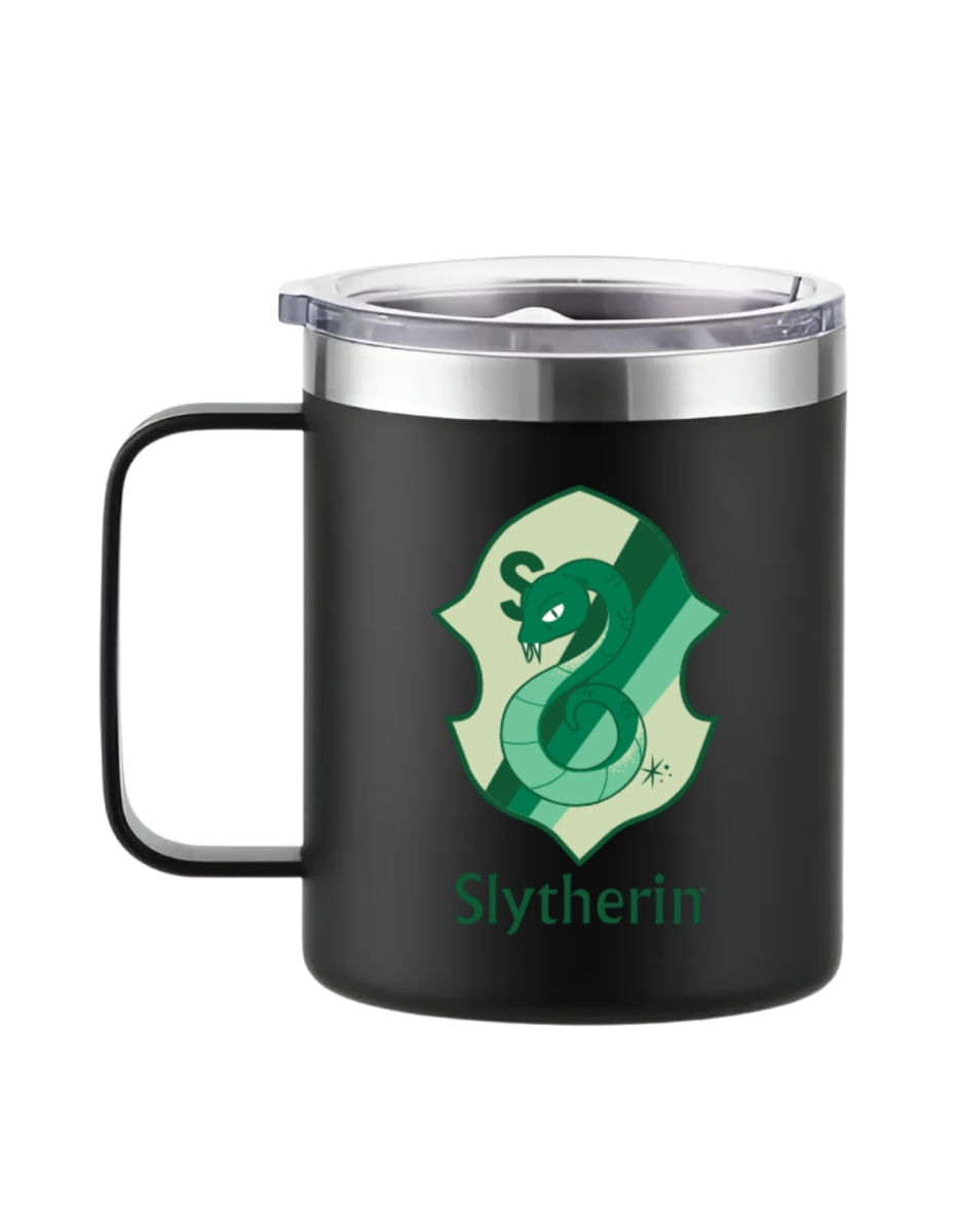 Caneca térmica Preta Harry Potter- Sonserina/Slytherin