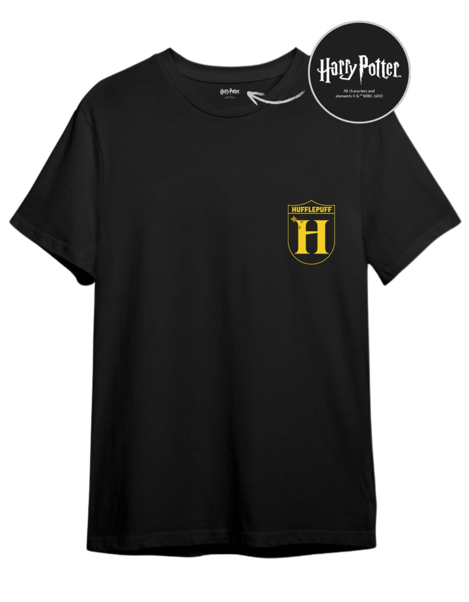 Camiseta de 25 Anos de Magia -Lufa-Lufa/Hufflepuff - Preto
