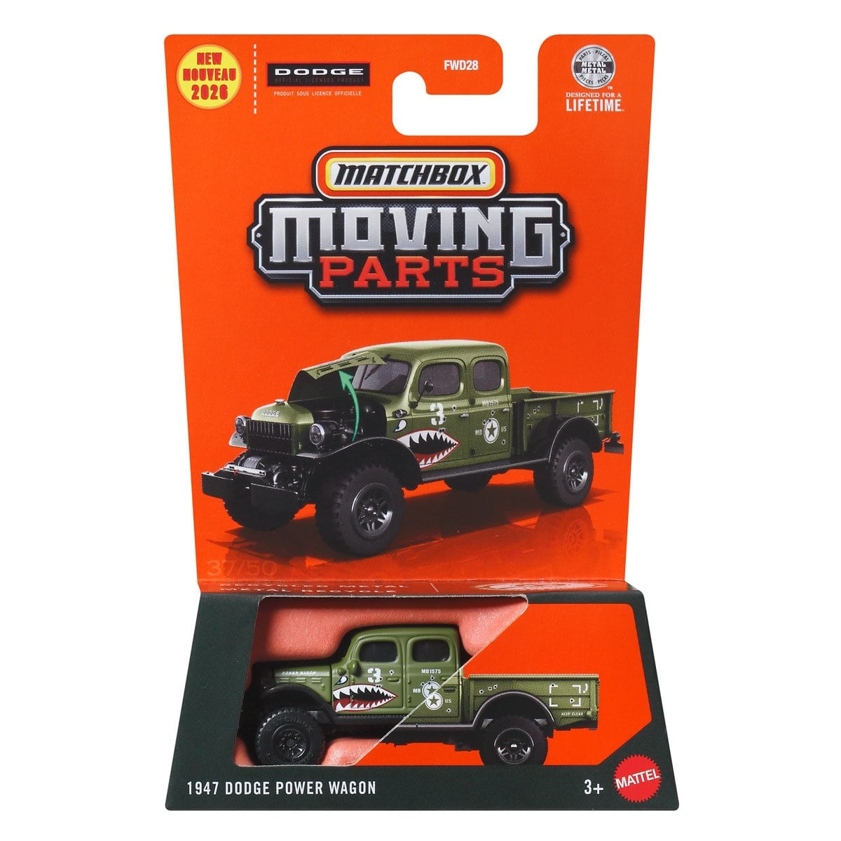 1947 Dodge Power Wagon - Matchbox Moving Parts - 1/64 - Mattel