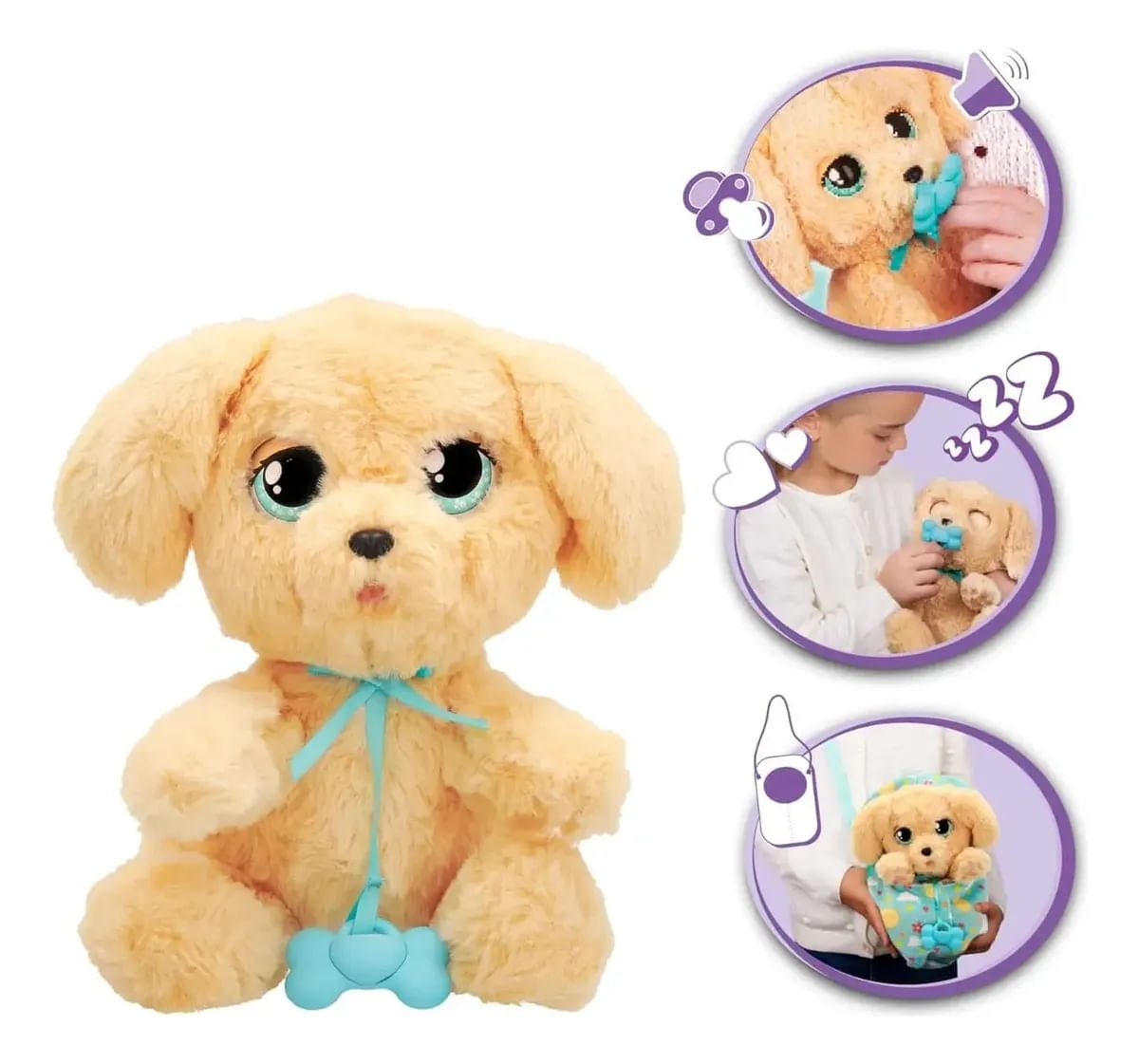 Pelúcia Baby Paws Labrador Com Bolsinha Multikids BR1814