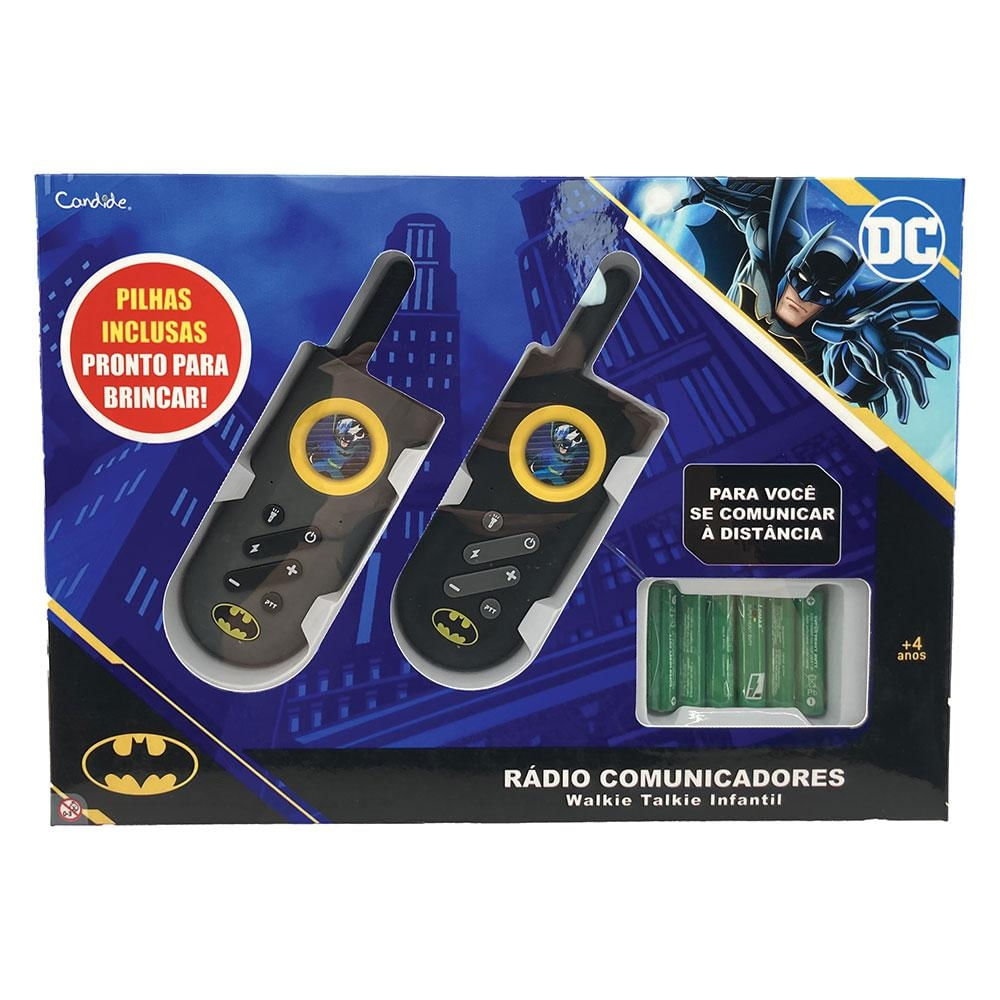 Walkie Talkie Infantil com Lanterna Batman