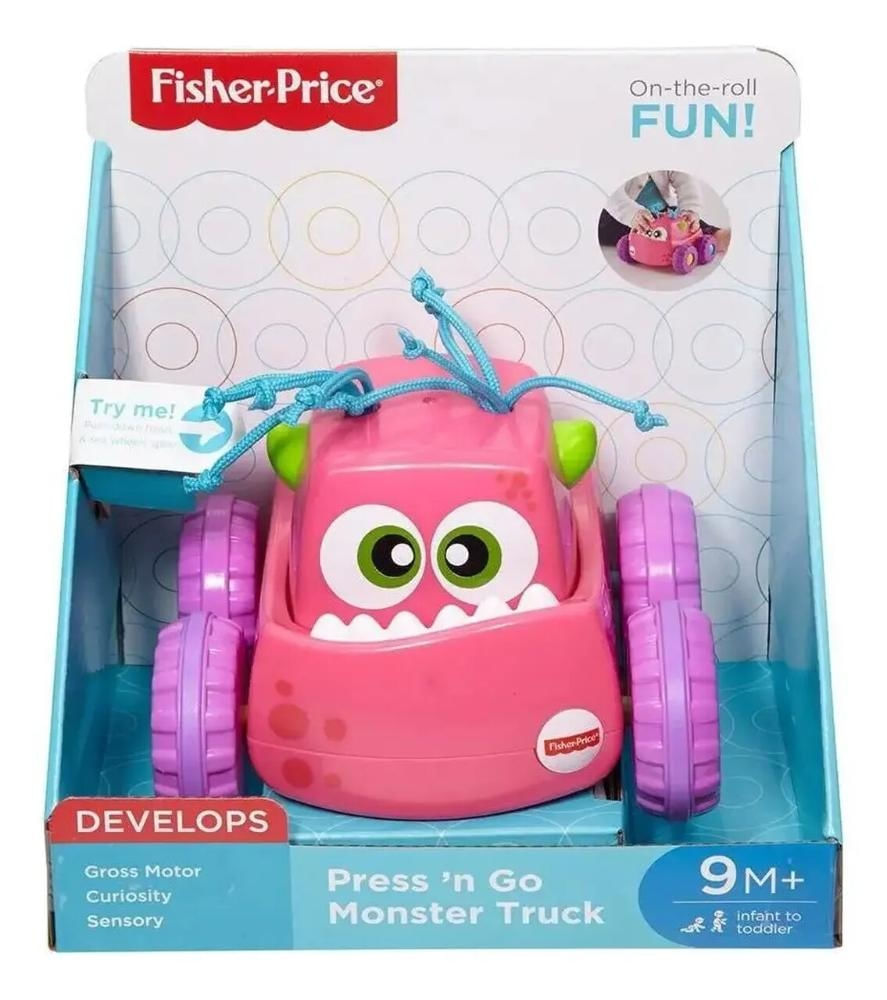 Boneco Fisher Price Monstro Veículo Rosa Mattel - DRG16