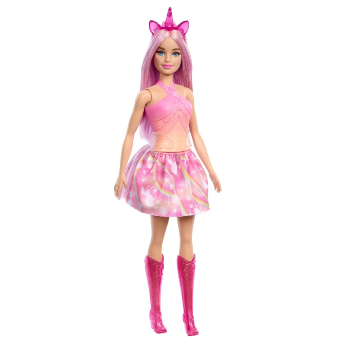 Boneca Barbie Unicórnio Cabelo Rosa HRR13 - Mattel