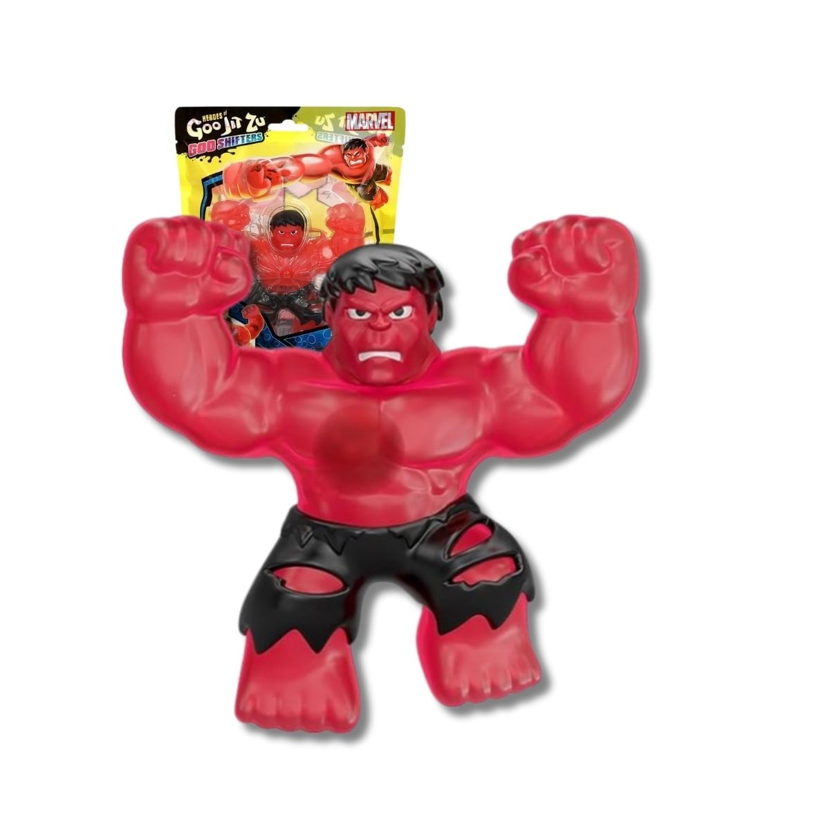 Boneco Goo Jit Zu Marvel Hulk Vermelho Goo Shifters 12cm