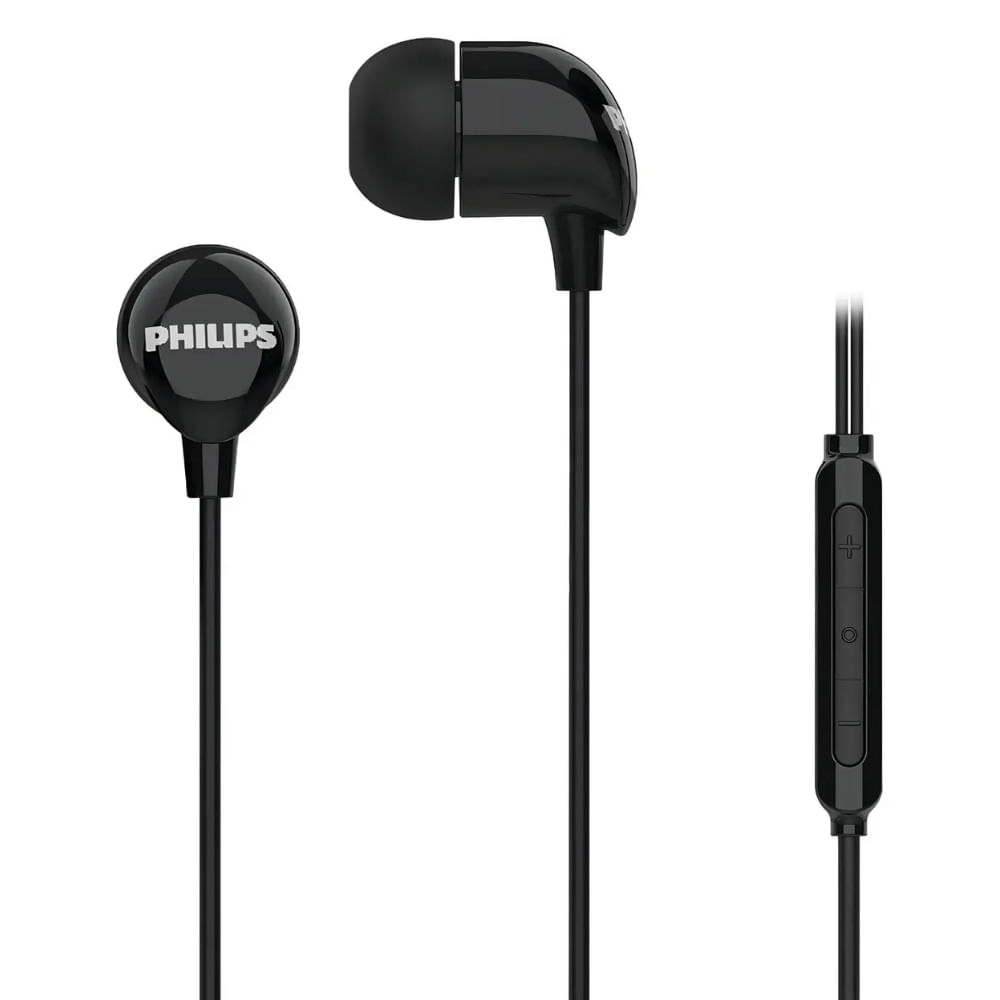 Fone de ouvido Philips E2146 Tipo C Handsfree com microfone preto