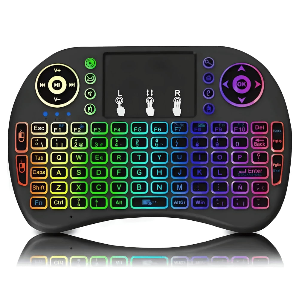 Controle Mini Teclado Sem Fio Smart TV BOX Pc Projetor Notebook AL-313