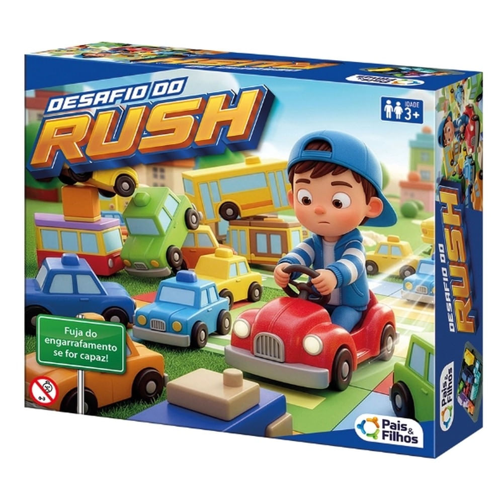 Jogo de Tabuleiro Desafio do Rush Lógica e Raciocínio Pais e Filhos