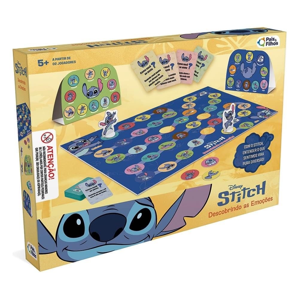 Jogo de Tabuleiro Descobrindo as Emoções Stitch Pais e Filhos