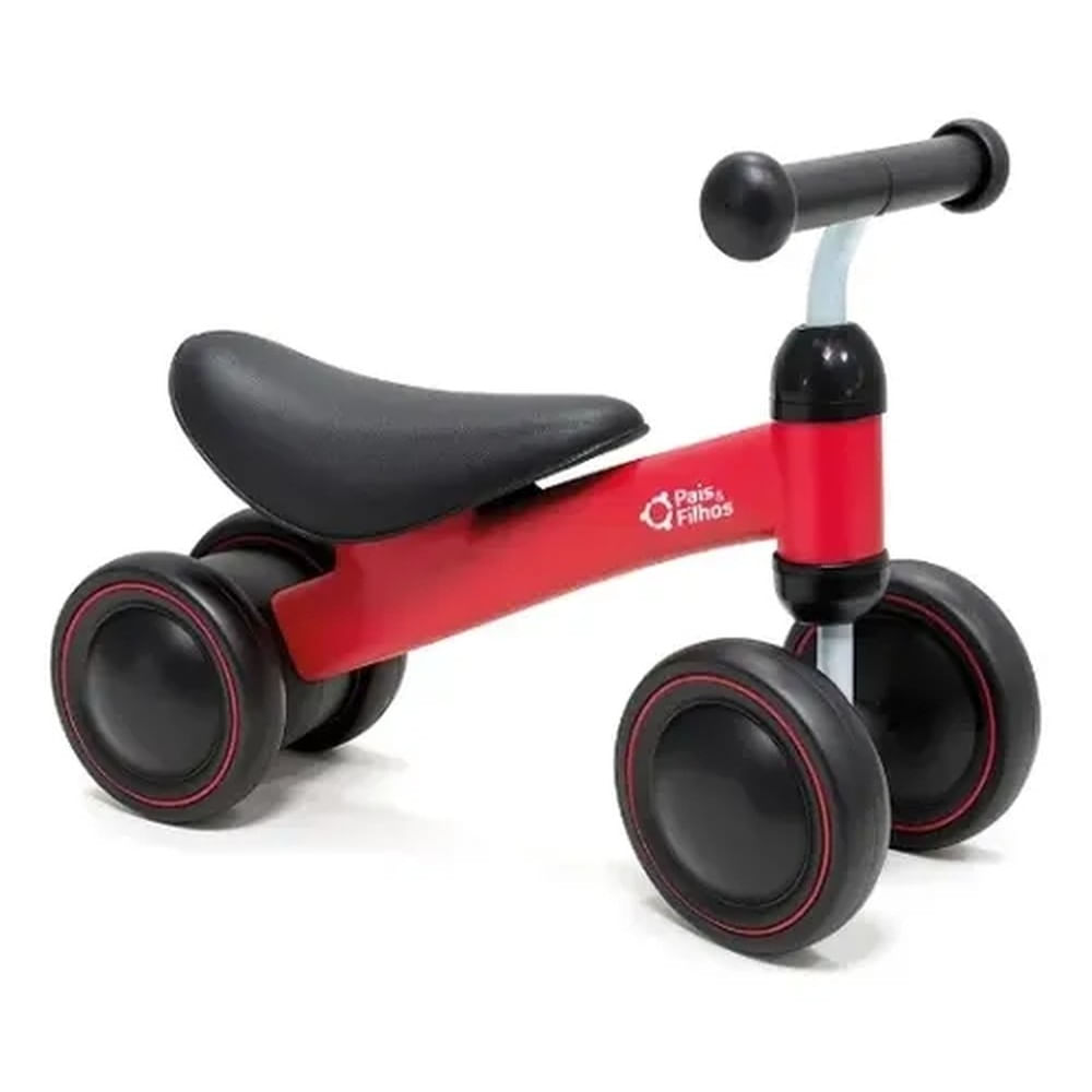 Bicicleta de Equilíbrio First Ride Vermelha Pais e Filhos
