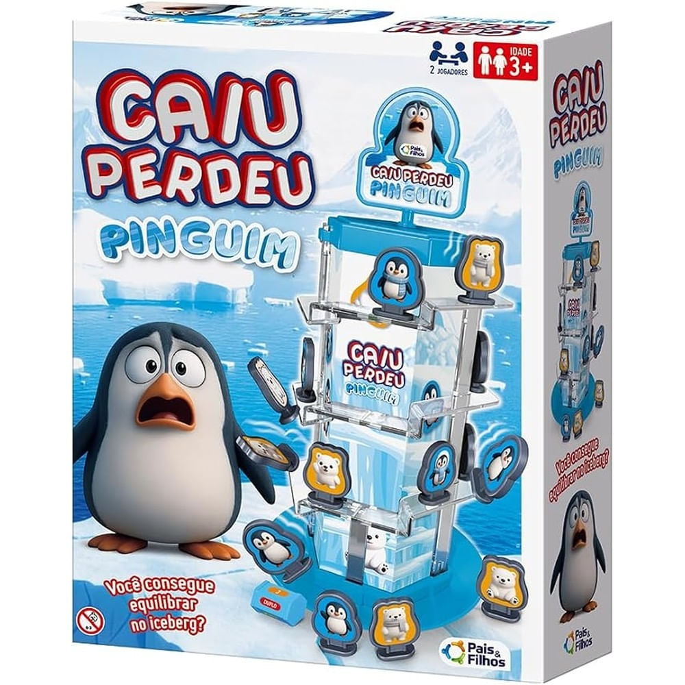 Jogo Caiu Perdeu Pinguim Pais e Filhos