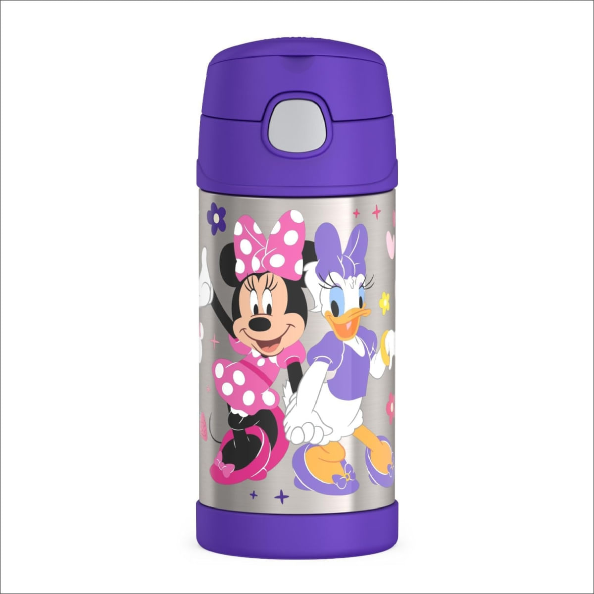Garrafa Térmica Thermos Minnie Mouse Inox 355ml Isolada a Vácuo