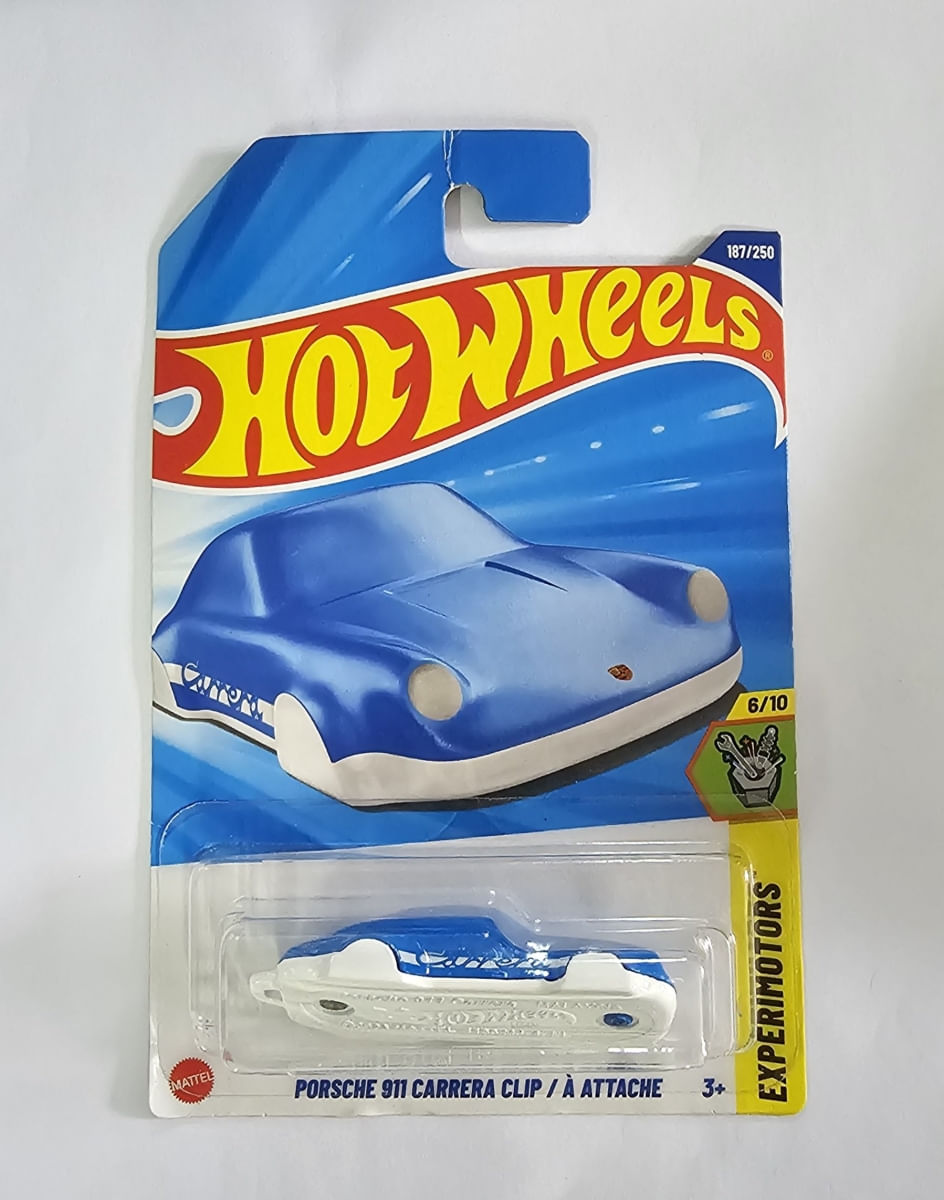 *Embalagem Danificada* Hot Wheels Experimotors - Porsche 911 Carrera clip