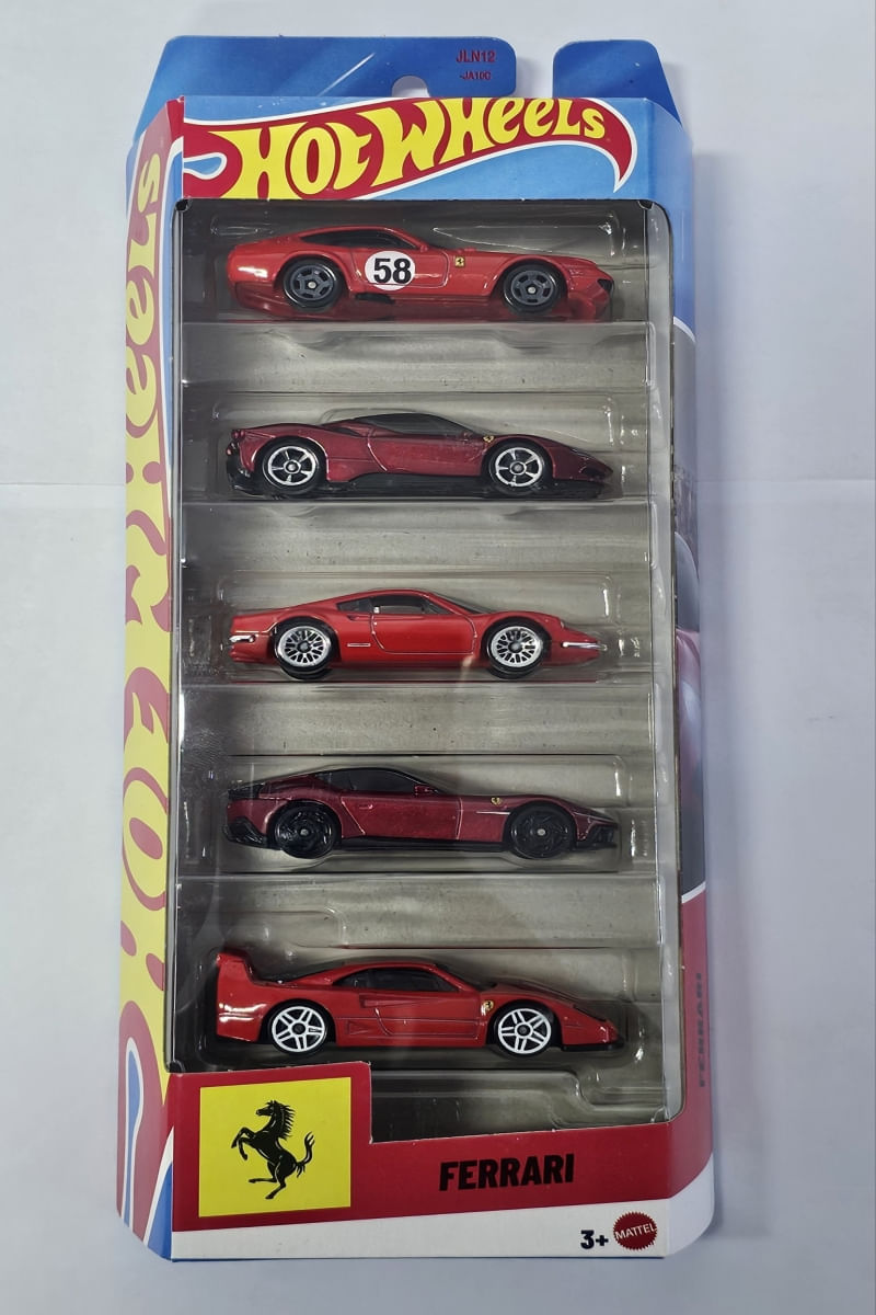 *Embalagem Danificada* Hot Wheels Pack de 5 - Ferrari 2026