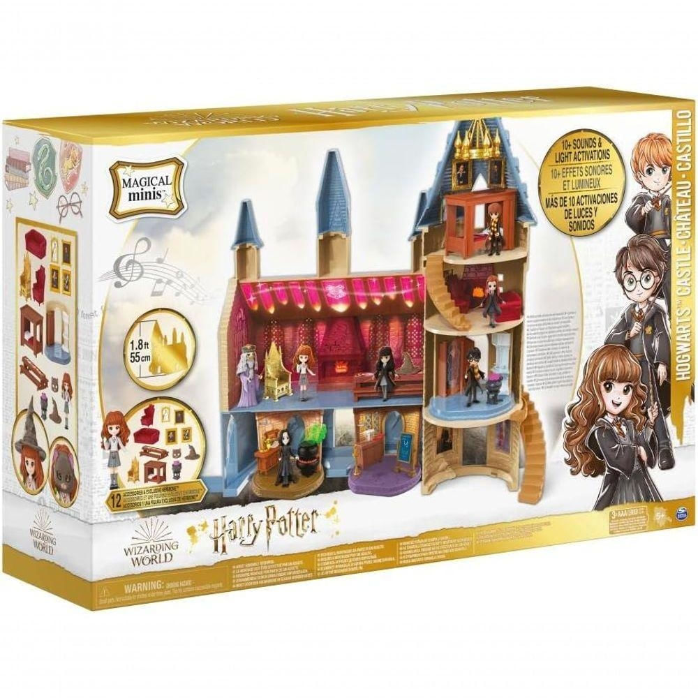 Castelo de Hogwarts 2627 com Ambientes Temáticos e Acessórios Interativos Bege Sunny Brinquedos