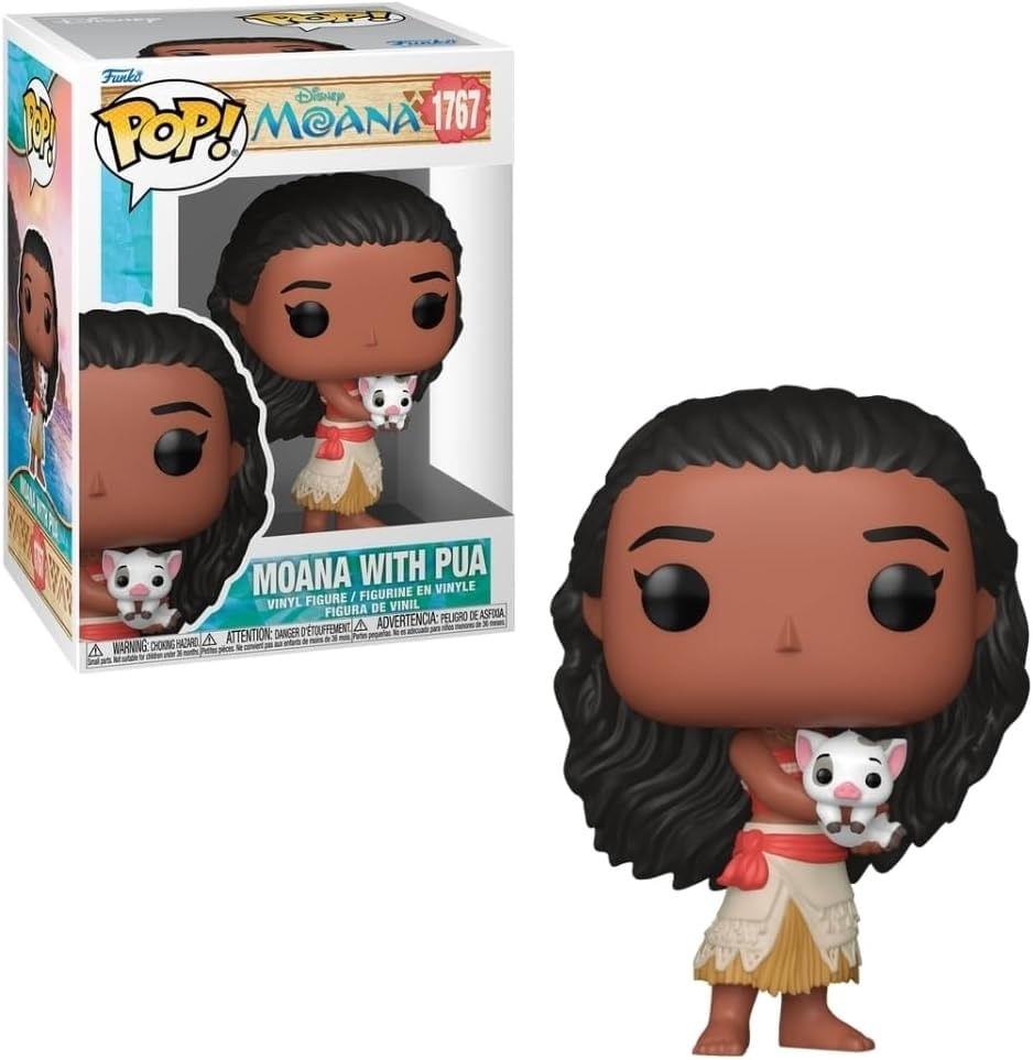 Funko Pop Moana com Pua 1767 Moana com Porquinho de Estimação