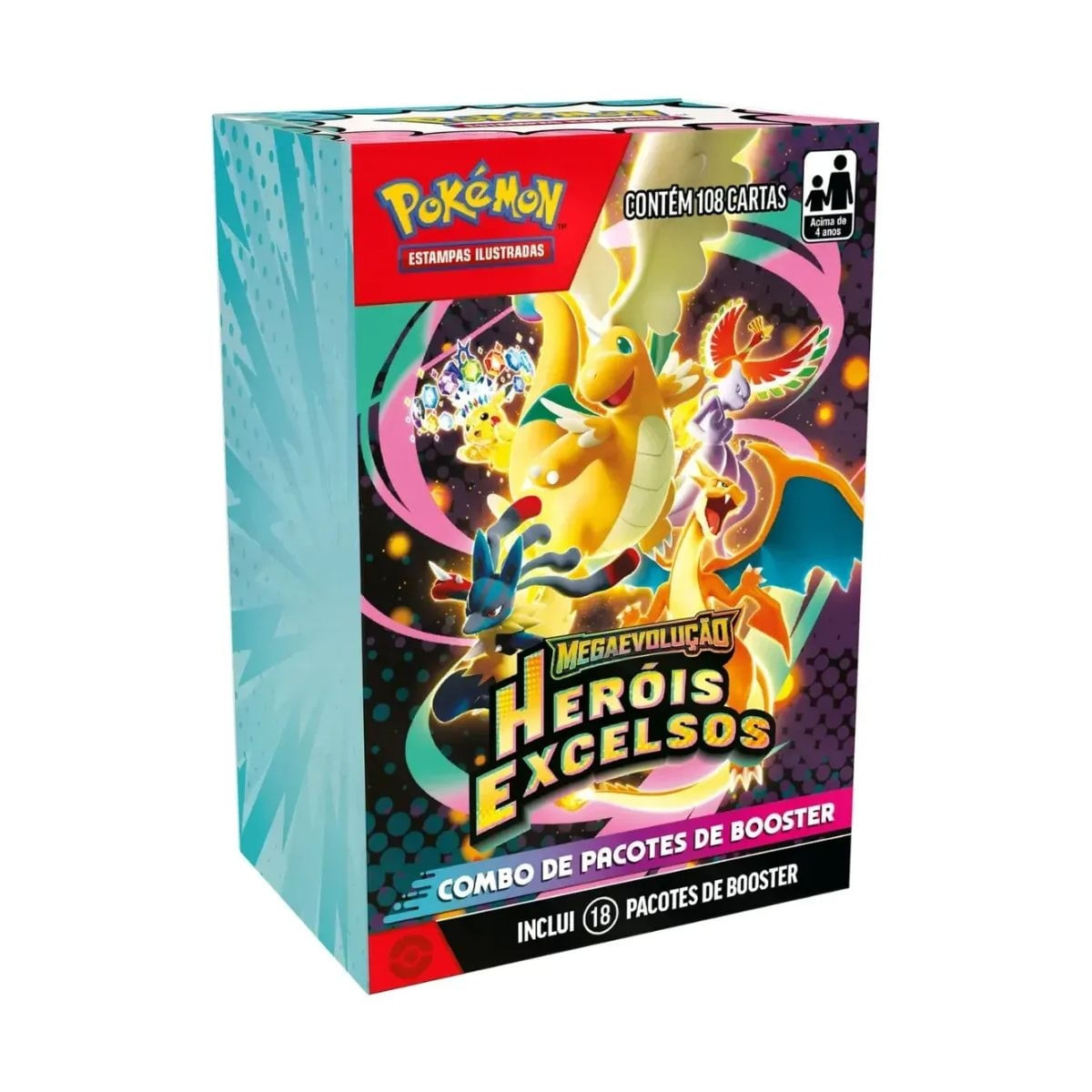 Pokémon Combo De Pacotes Megaevolução 2.5 Heróis Excelsos PT