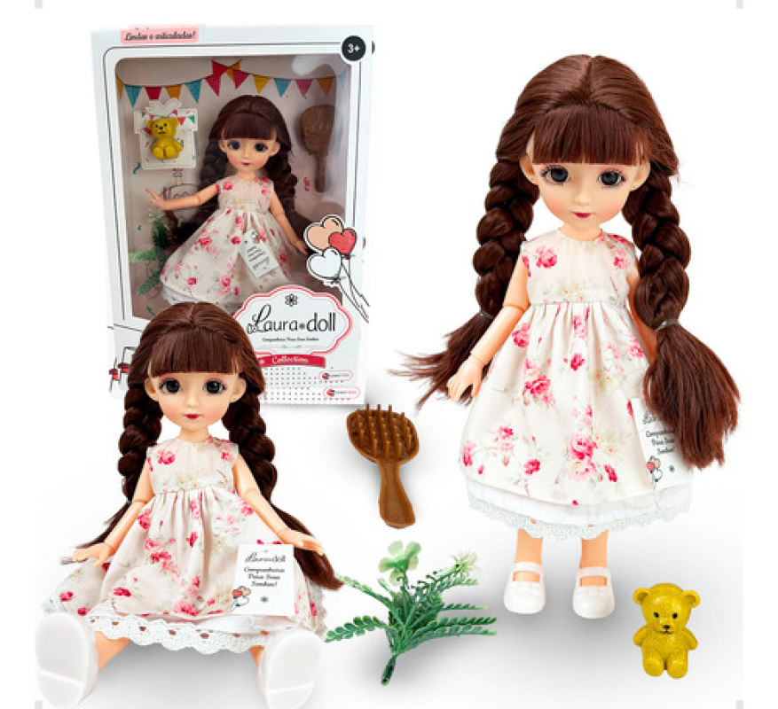 BONECAS BIRTHDAY GIFT COM MINI URSINHO SHINY TOYS