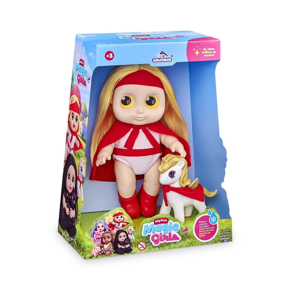 Boneca My Fun Magic Girls Heroína 22cm com Unicórnio Adijomar