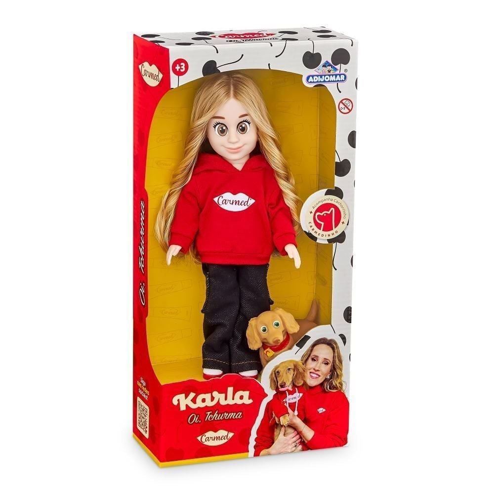 Boneca Karla Oi Tchurma com Pet Adijomar 2078