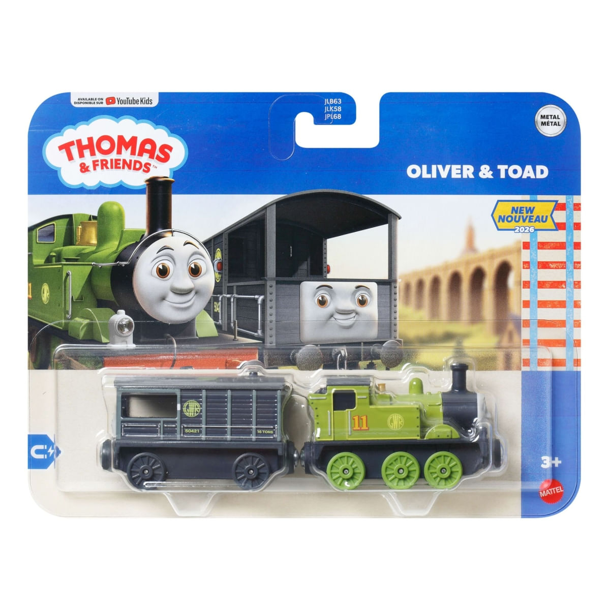 Oliver e Toad - JLB68 - Thomas e Seus Amigos - Metal - Fisher Price - Mattel