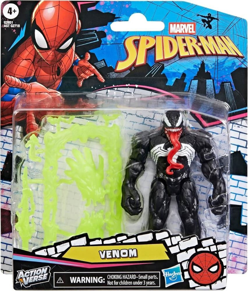 Boneco Venom Marvel Action Verse C Acessório Hasbro - G2851