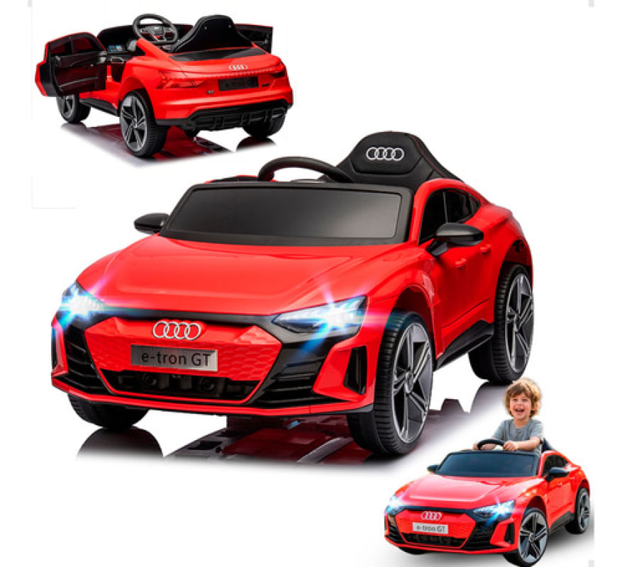 CARRO ELETRICO COM CONTROLE REMOTO AUDI VERMELHO 12V4AH
