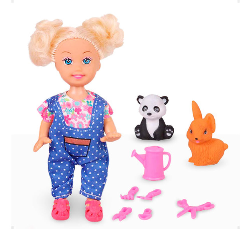 BONECA 11,5 CM JARDINEIRA SHINY TOYS