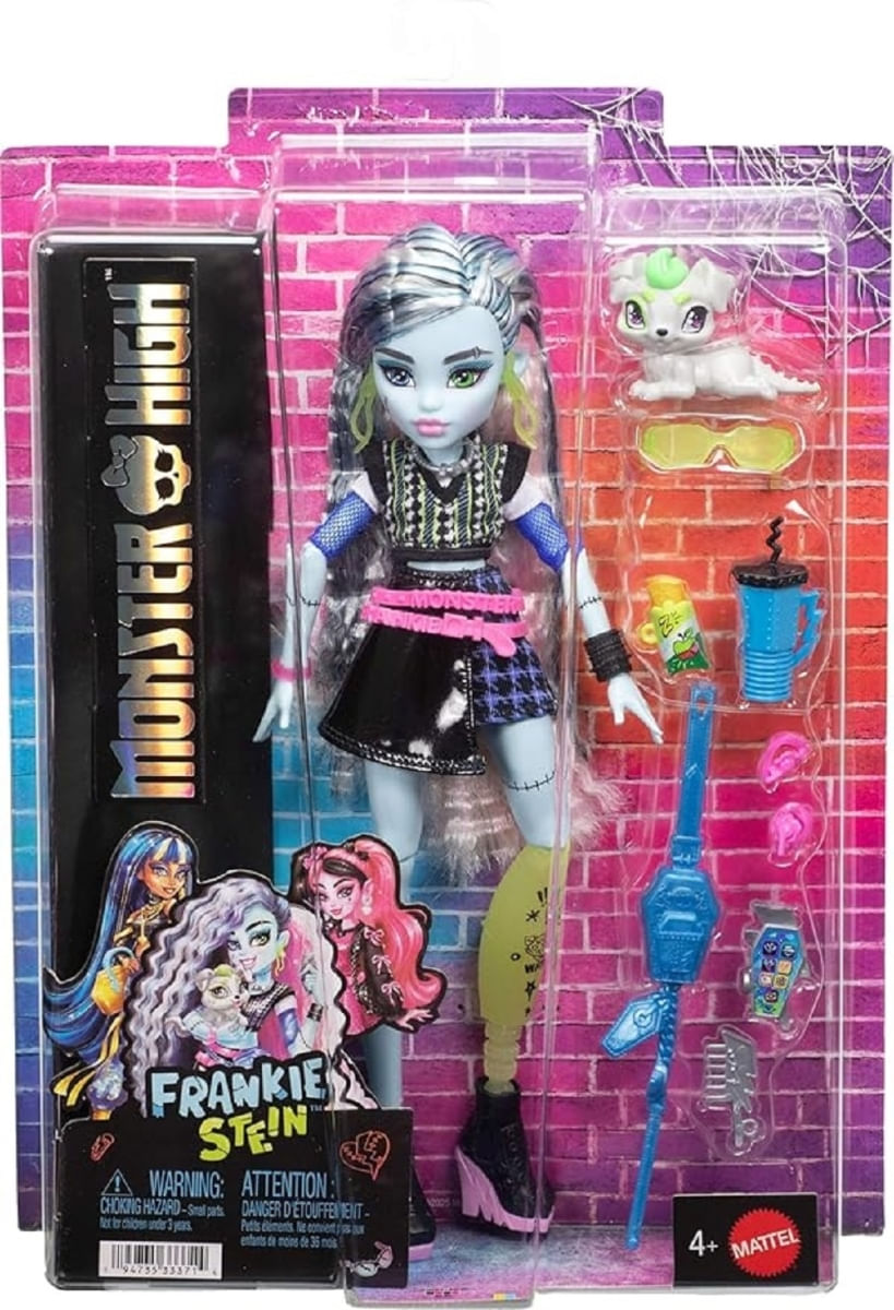 Monster High G3 Core Refresh Boneca 28 Cm C/ Monster Pet Watzie e Acessorios - Frankie Stein – Mattel