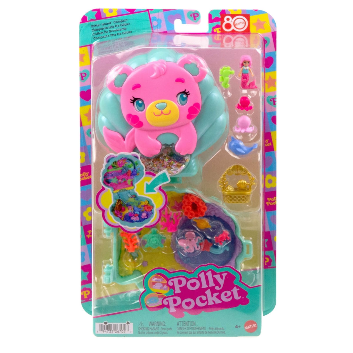 Polly Pocket Compacto - Conjunto Ilha Brilhante - Mattel