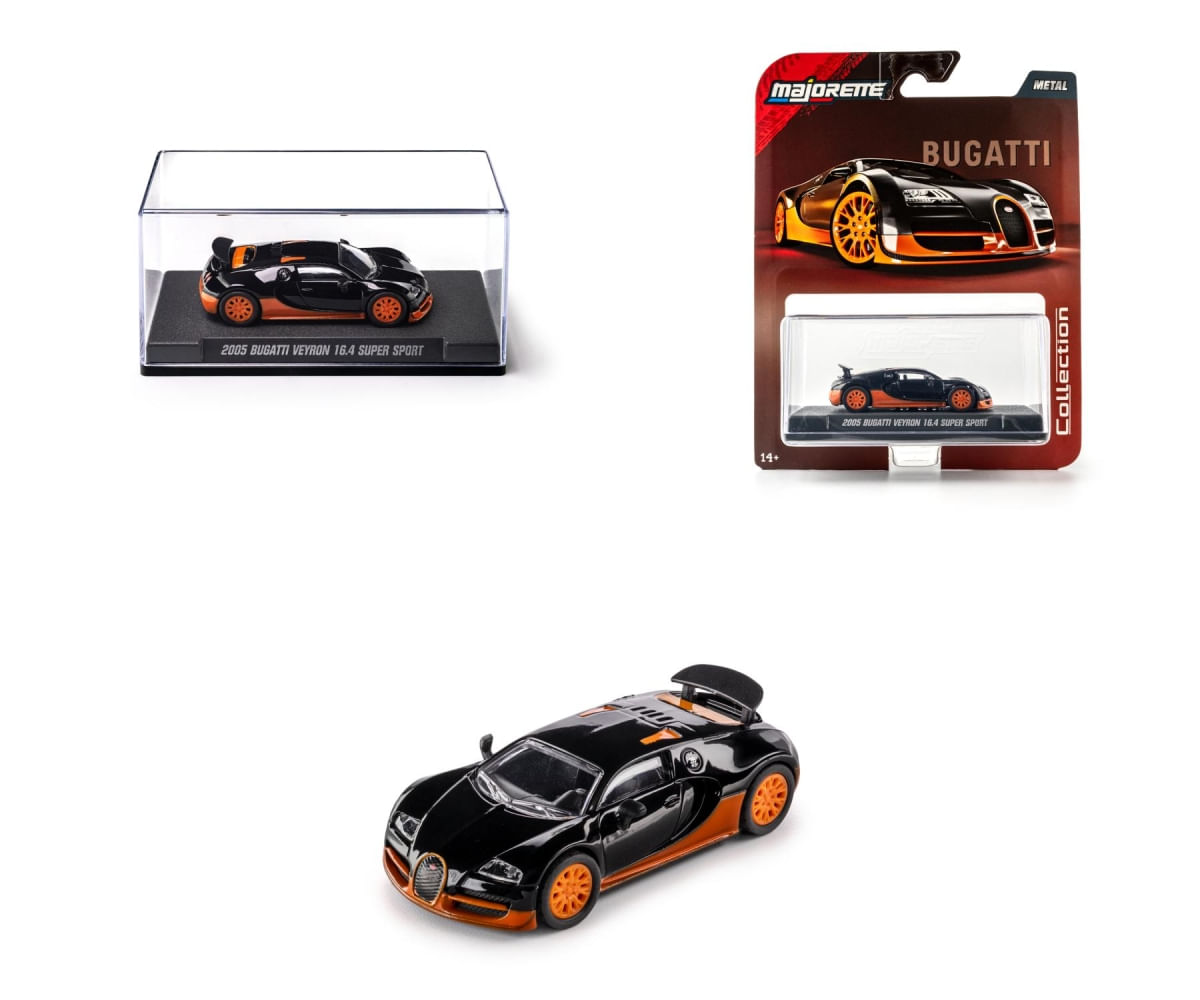 2005 Bugatti Veyron 16.4 Supersport - Preto - Collection - 1/64 - Majorette