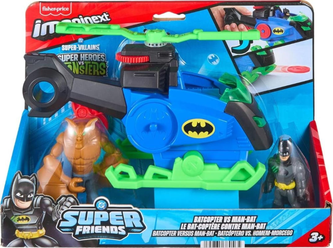 Conjunto Imaginext Helicóptero Do Batman Fiher Price JML97