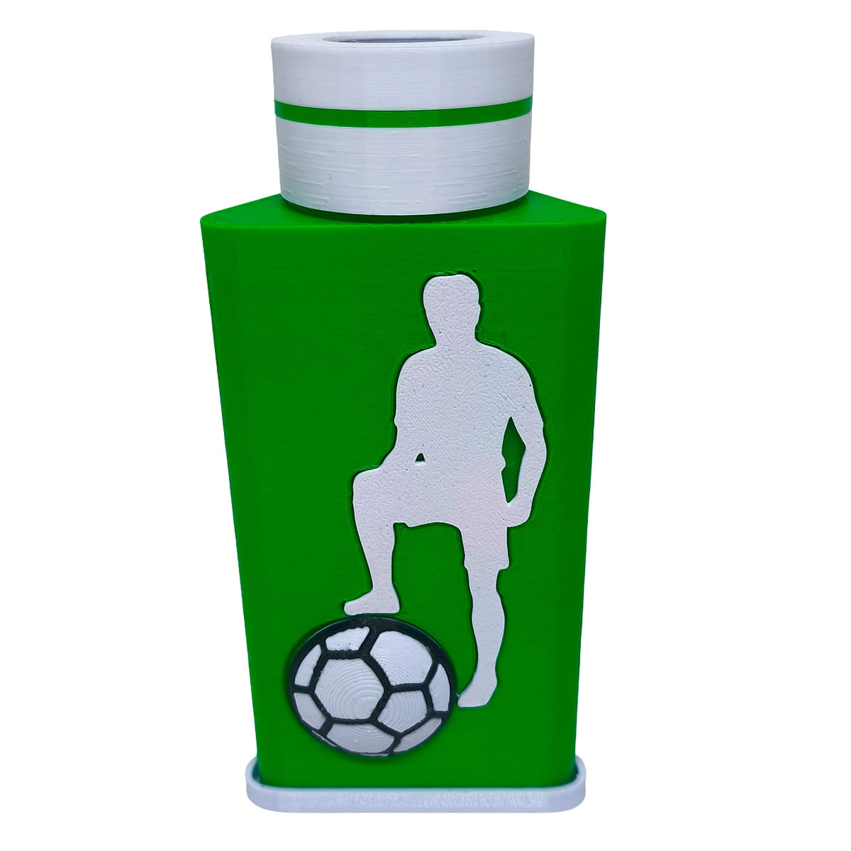 Caleidoscópio Time de Futebol Prisma Triangular Mosaico Verde e Branco