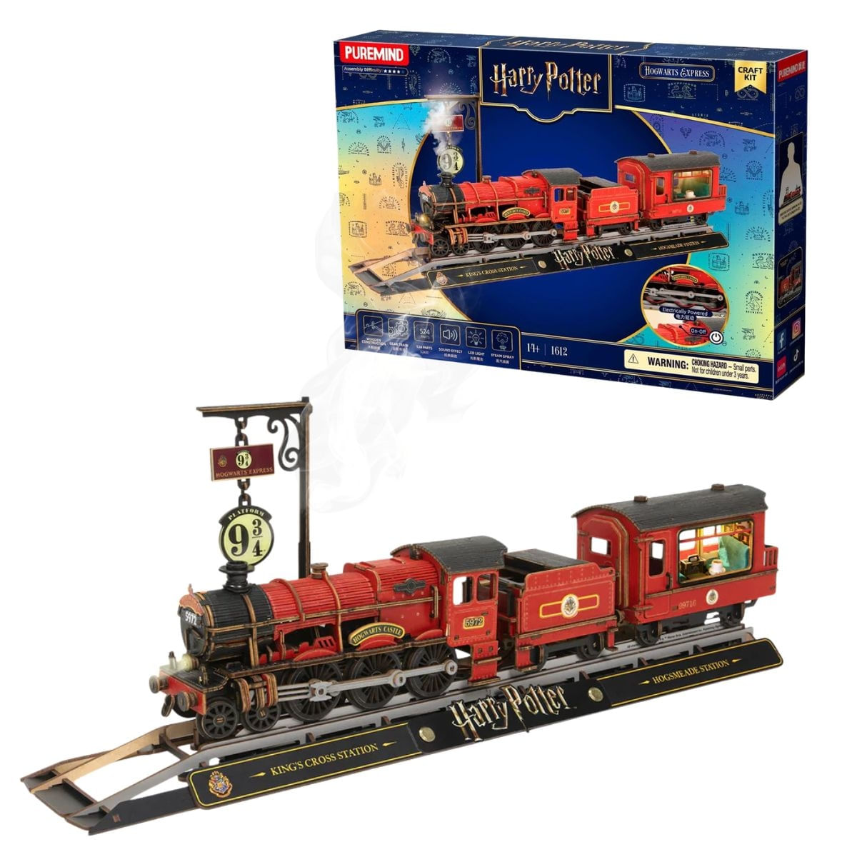 Brinquedo De Montar Harry Potter Trem Hogwarts Express Puremind 524 Peças