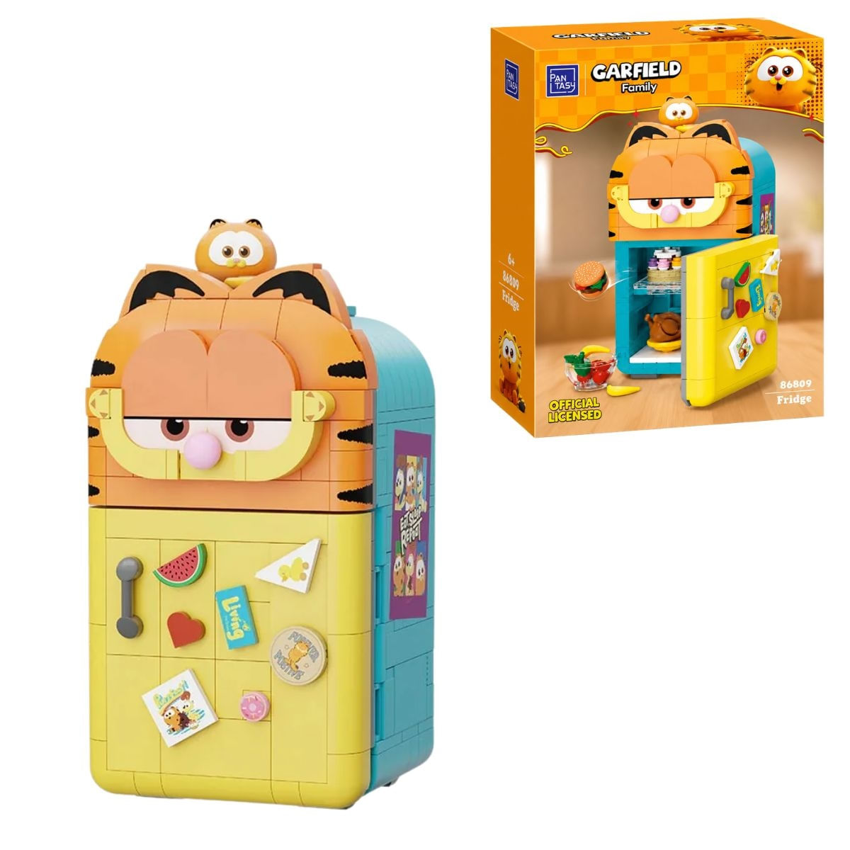 Bloco De Montar Garfield Geladeira Pantasy Produto Oficial