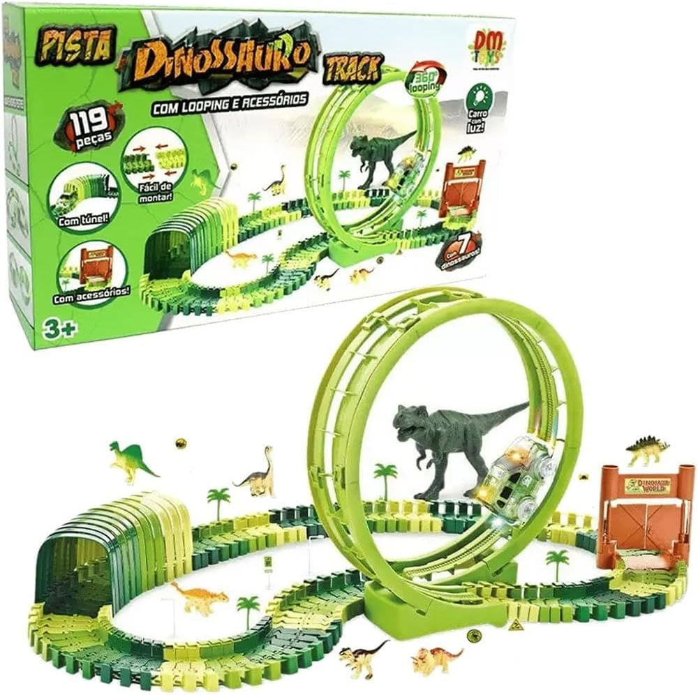 PISTA DINOSSAURO TRACK COM LOOPING - DM BRASIL