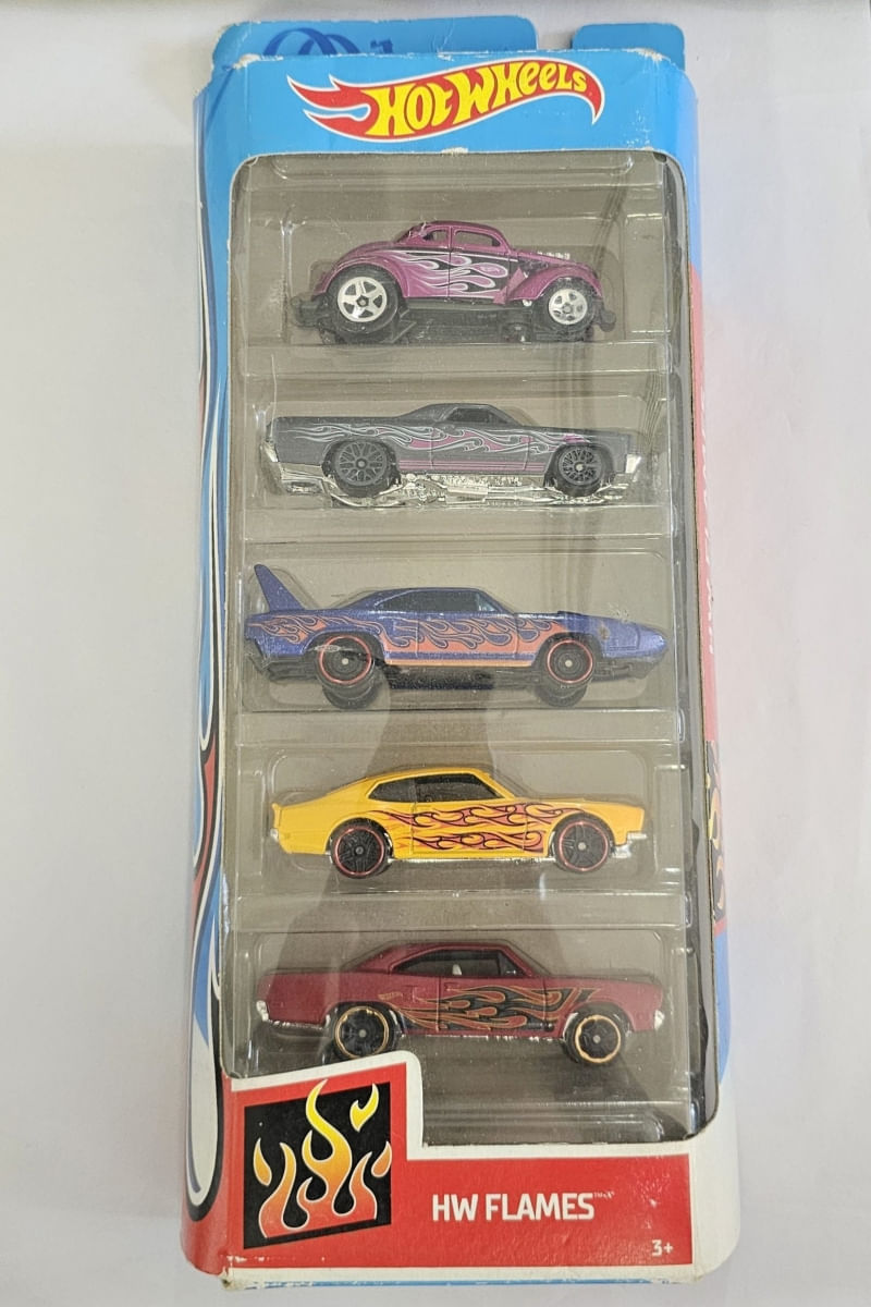 *Embalagem Danificada* Hot Wheels Pack de 5 - Flames