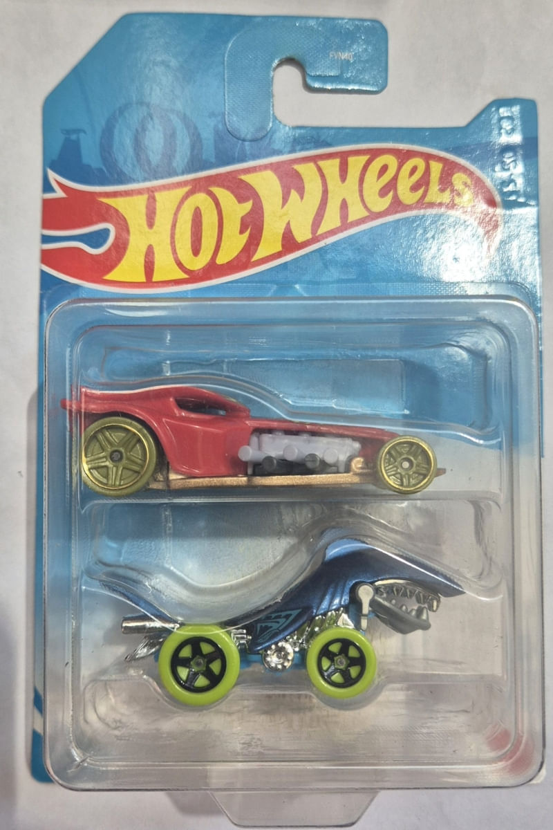 *Embalagem Danificada* Hot Wheels Pack de 2 - Ratical Racer + Shark Bite