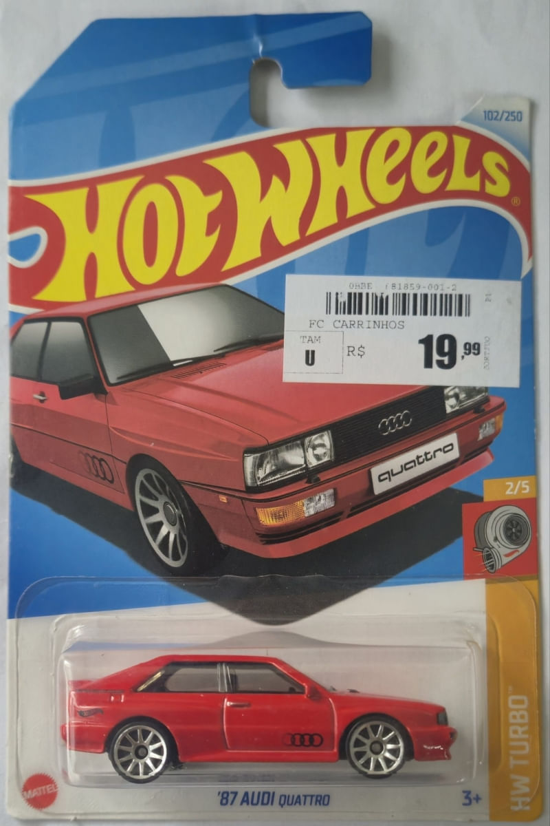 *Embalagem Danificada* Hot Wheels Turbo - ? Audi Quattro